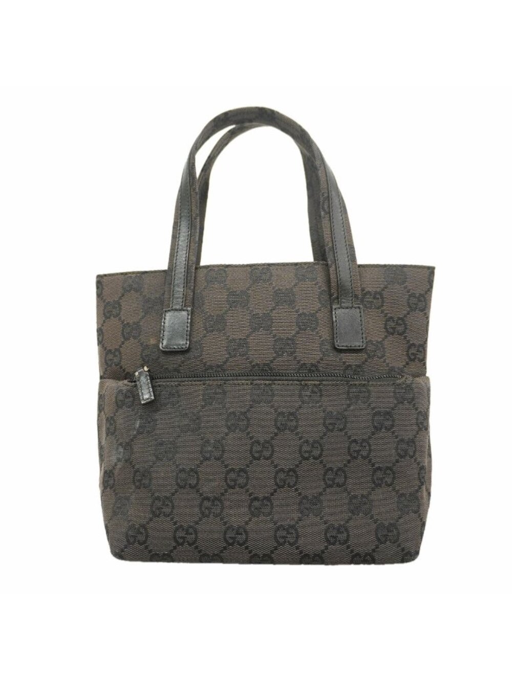 Gucci Handbag GG Canvas Black Silver